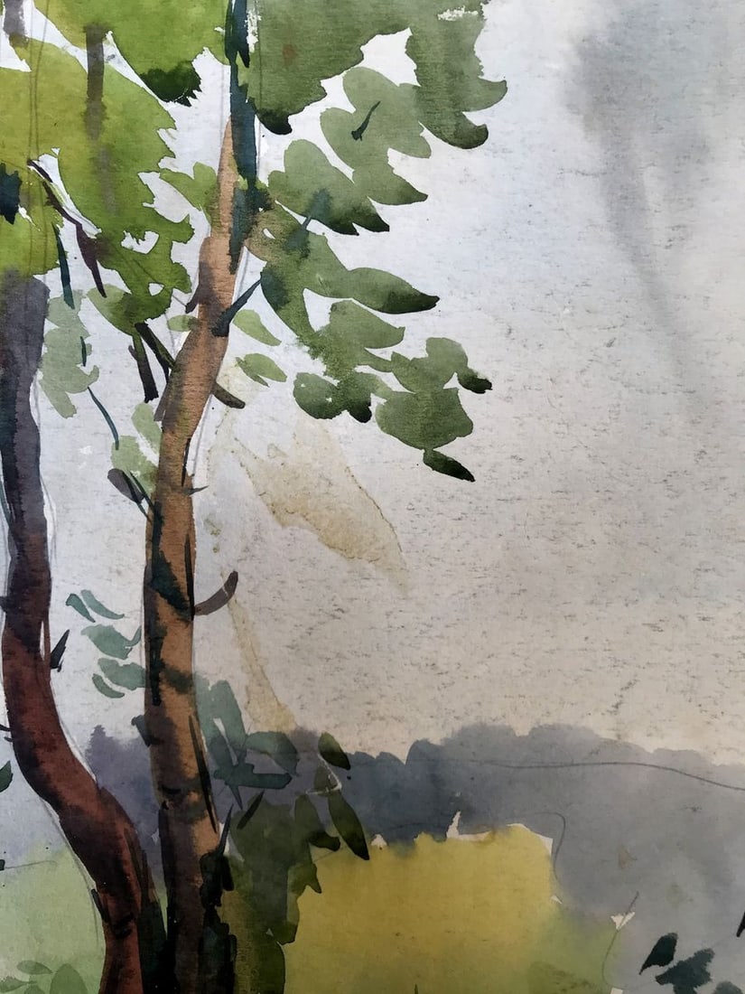 Watercolor painting Path to the forest Litvinov Oleg Arkad'yevich - 5