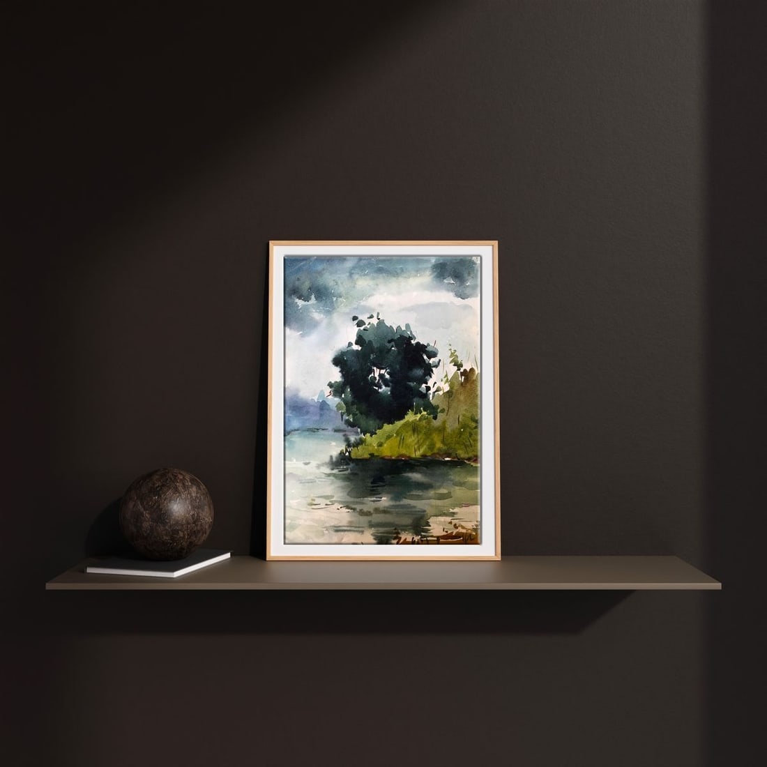 Watercolor painting On the shore in the forest Litvinov Oleg Arkad'yevich - 2