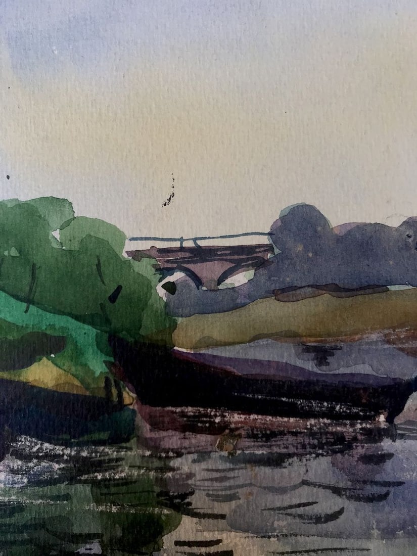 Watercolor painting Boat Litvinov Oleg Arkad'yevich - 10