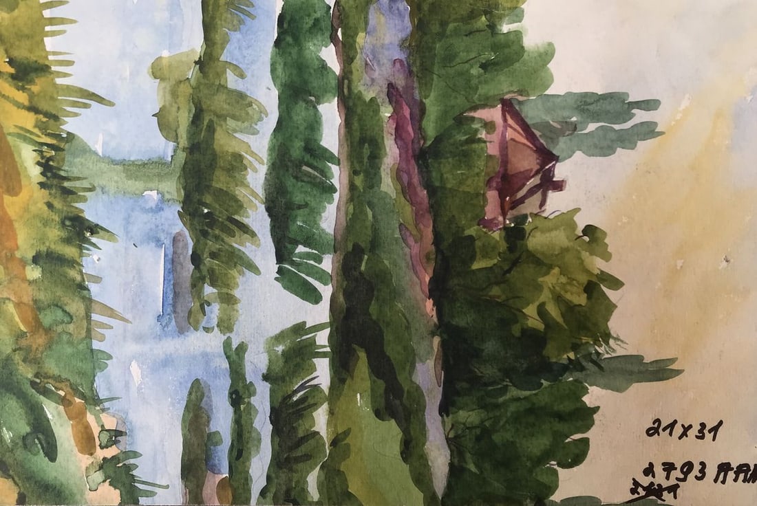 Watercolor painting Boat Litvinov Oleg Arkad'yevich - 12