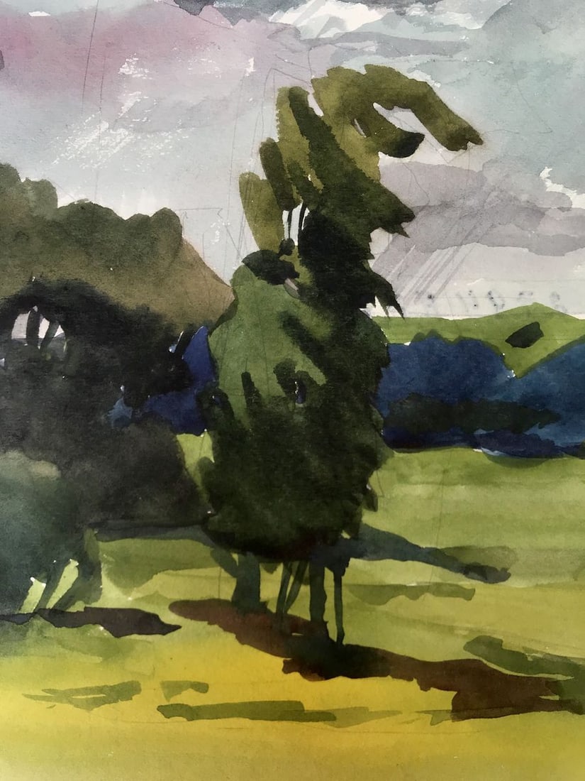 Watercolor painting A storm is coming Litvinov Oleg Arkad'yevich - 7