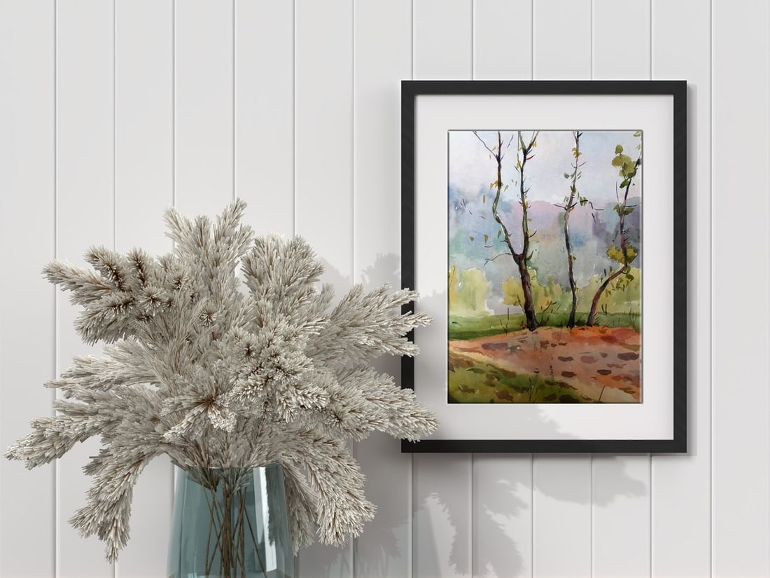 Watercolor painting In the forest Litvinov Oleg Arkad'yevich - 3