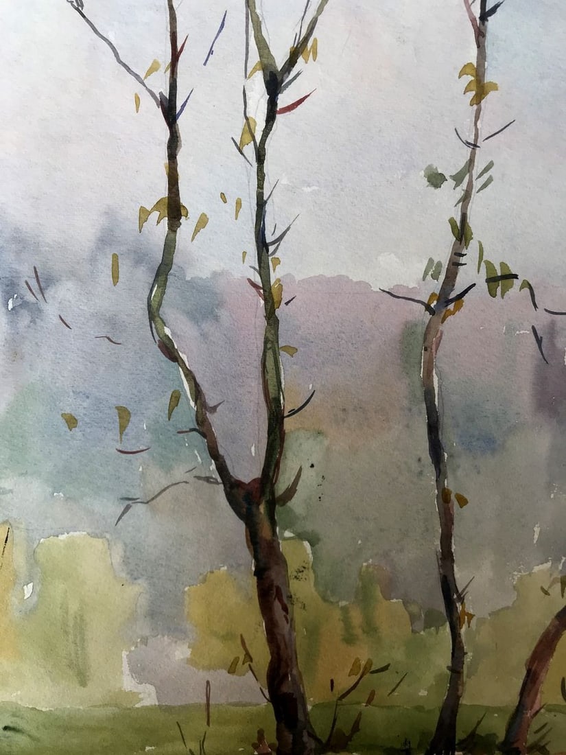 Watercolor painting In the forest Litvinov Oleg Arkad'yevich - 4