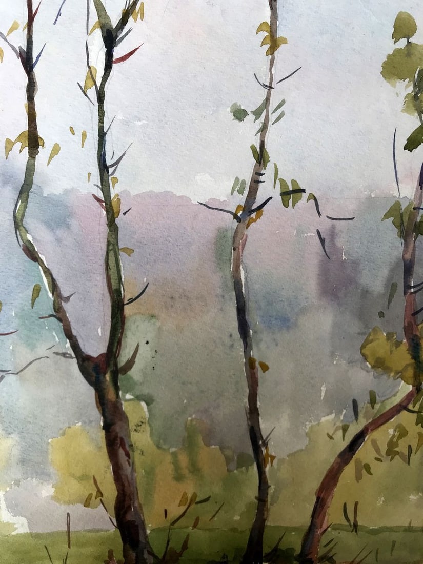 Watercolor painting In the forest Litvinov Oleg Arkad'yevich - 5