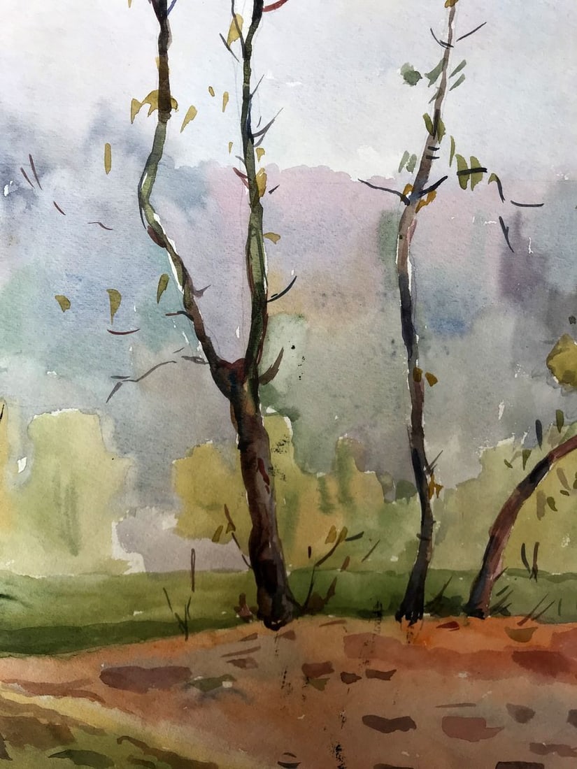 Watercolor painting In the forest Litvinov Oleg Arkad'yevich - 6