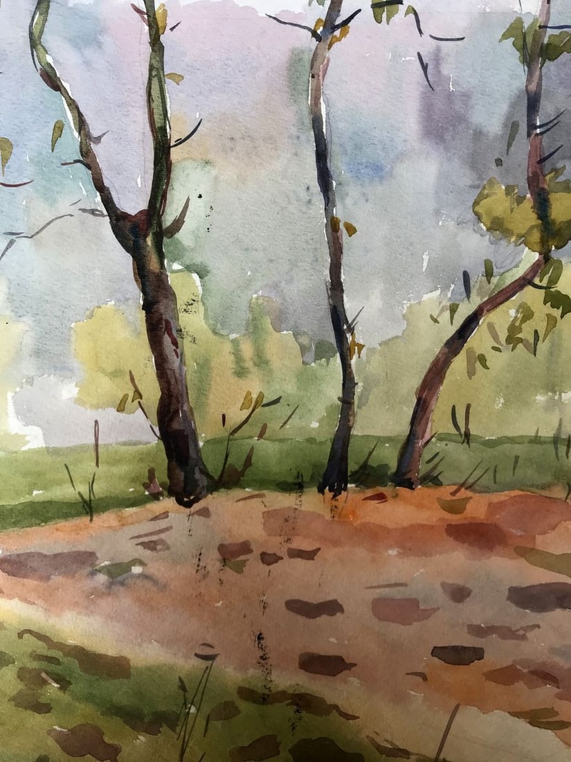 Watercolor painting In the forest Litvinov Oleg Arkad'yevich - 9