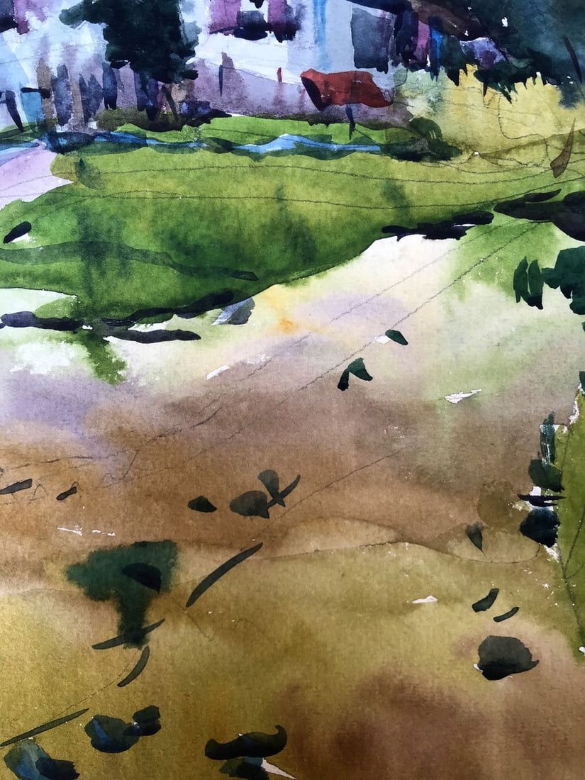 Watercolor painting Native home Litvinov Oleg Arkad'yevich - 10