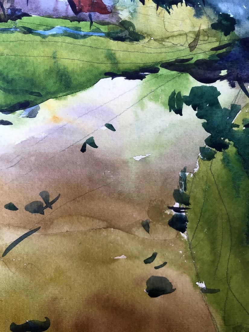 Watercolor painting Native home Litvinov Oleg Arkad'yevich - 11