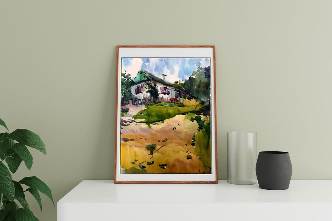 Watercolor painting Native home Litvinov Oleg Arkad'yevich - 3