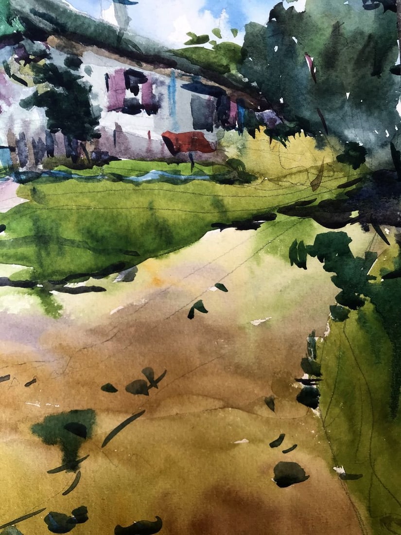 Watercolor painting Native home Litvinov Oleg Arkad'yevich - 8