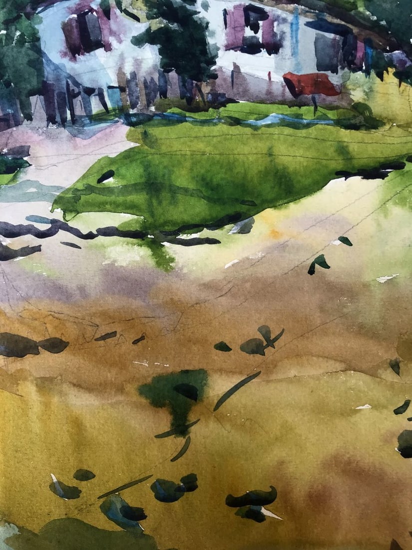 Watercolor painting Native home Litvinov Oleg Arkad'yevich - 9