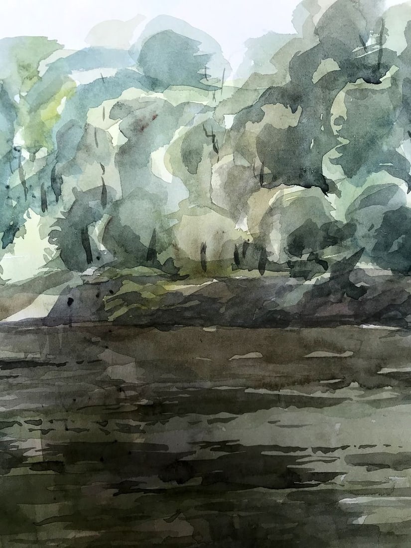 Watercolor painting Lovely day in nature Litvinov Oleg Arkad'yevich - 10