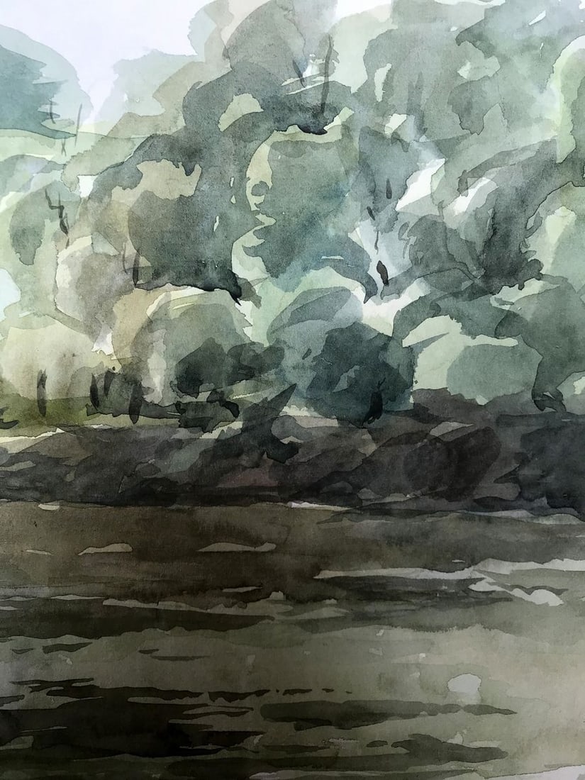 Watercolor painting Lovely day in nature Litvinov Oleg Arkad'yevich - 11