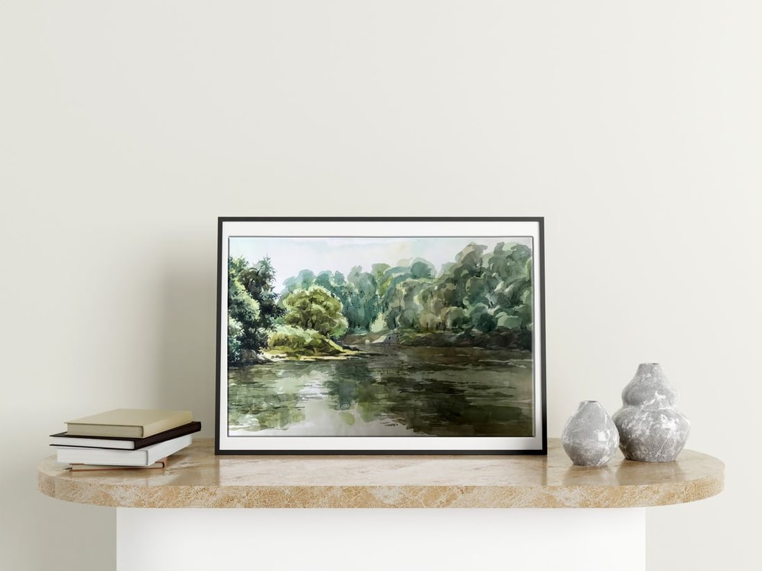 Watercolor painting Lovely day in nature Litvinov Oleg Arkad'yevich - 3