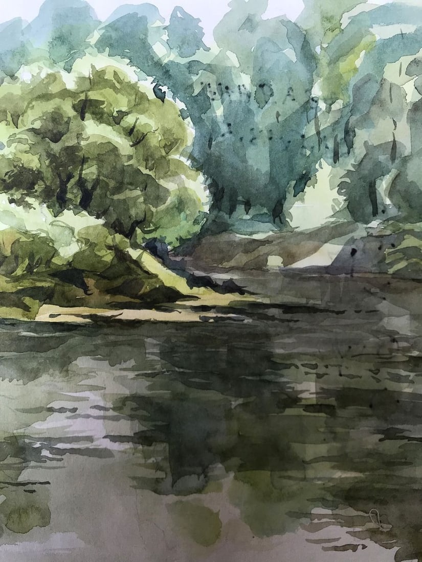 Watercolor painting Lovely day in nature Litvinov Oleg Arkad'yevich - 7