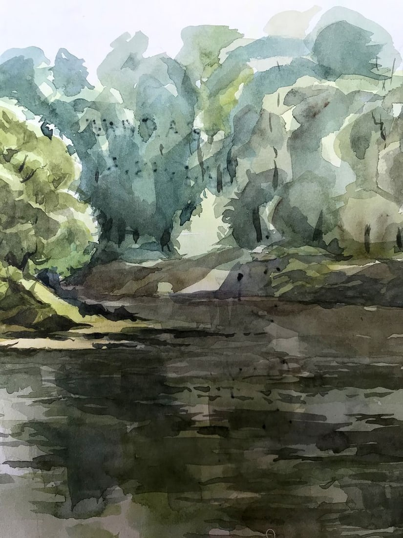 Watercolor painting Lovely day in nature Litvinov Oleg Arkad'yevich - 8