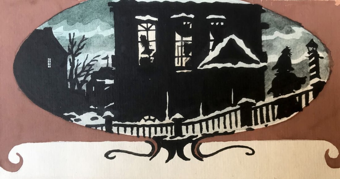 Watercolor painting Night winter city Alexander Arkadievich Litvinov: Title: Watercolor painting Night winter city Alexander Arkadievich Litvinov Description: NoAAA2941"A Winter City at Night" is a captivating watercolor painting that transports the viewer into a serene