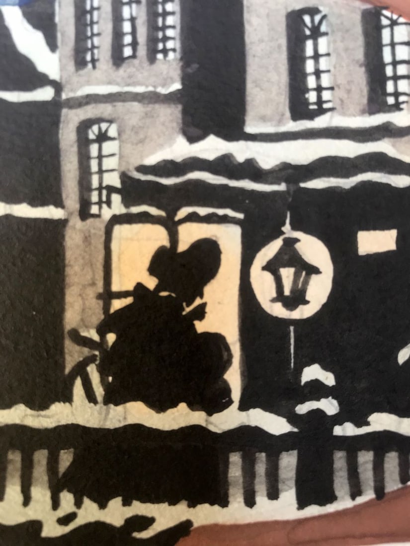 Watercolor painting On Bridge Alexander Arkadievich Litvinov - 8