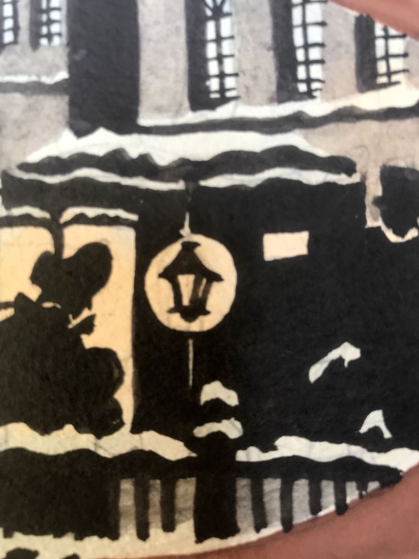 Watercolor painting On Bridge Alexander Arkadievich Litvinov - 9