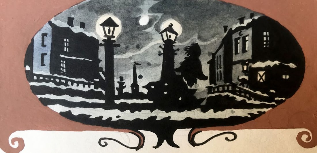 Watercolor painting Bridge walk Alexander Arkadievich Litvinov (1 of 12)