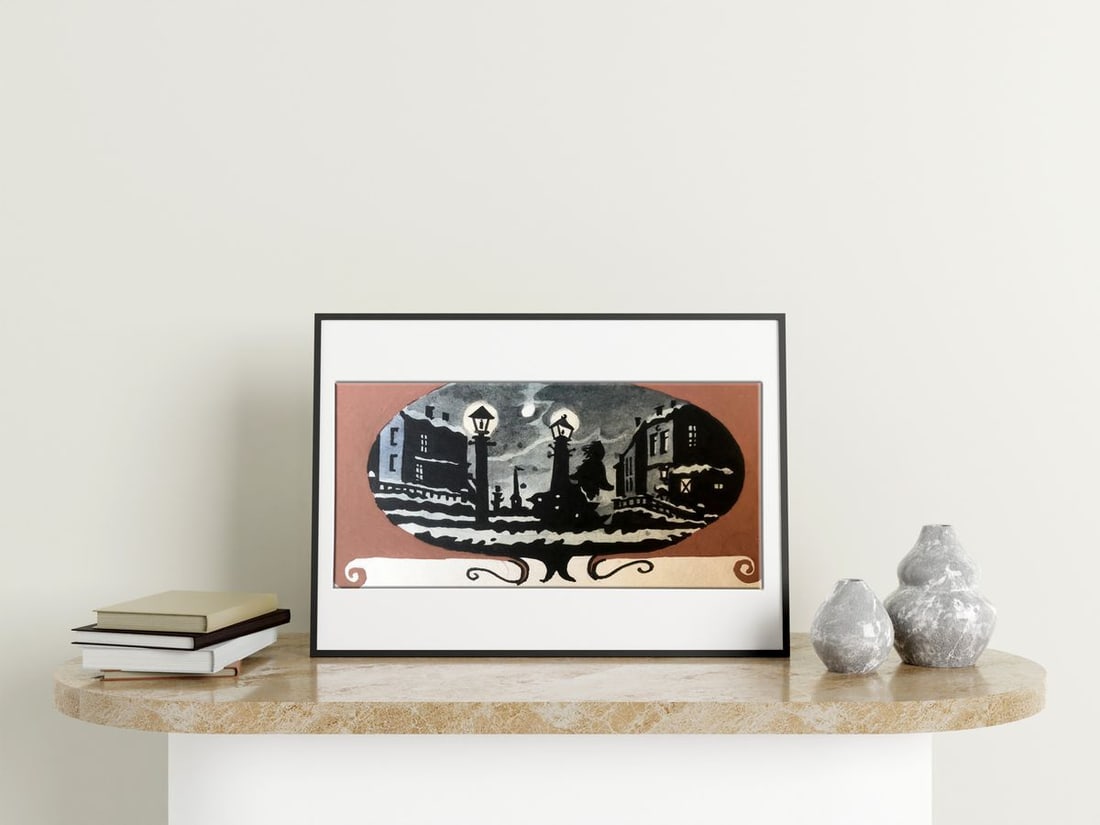 Watercolor painting Bridge walk Alexander Arkadievich Litvinov - 3