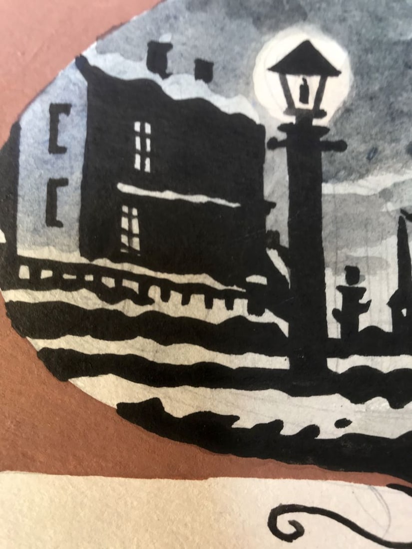 Watercolor painting Bridge walk Alexander Arkadievich Litvinov - 4