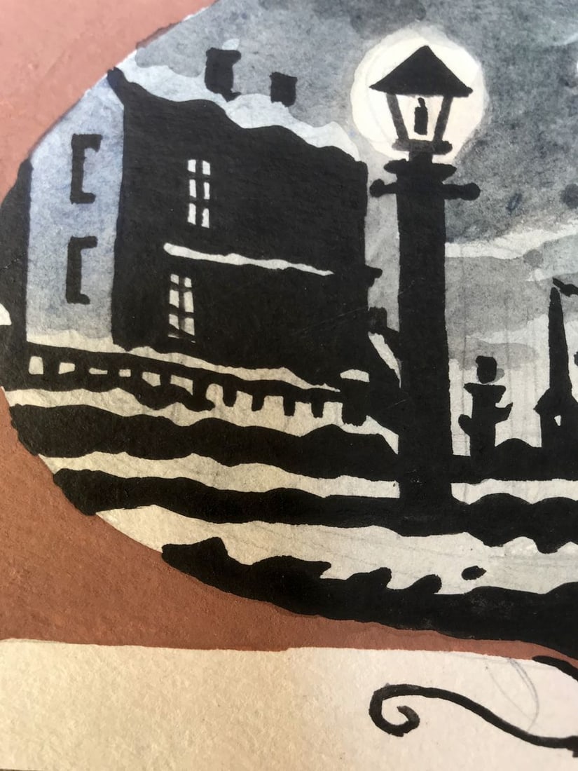 Watercolor painting Bridge walk Alexander Arkadievich Litvinov - 5