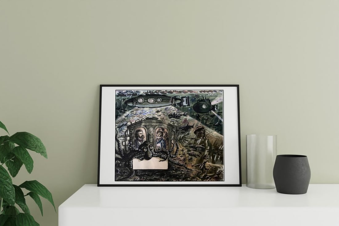 Watercolor painting Undersea world Alexander Arkadievich Litvinov - 3