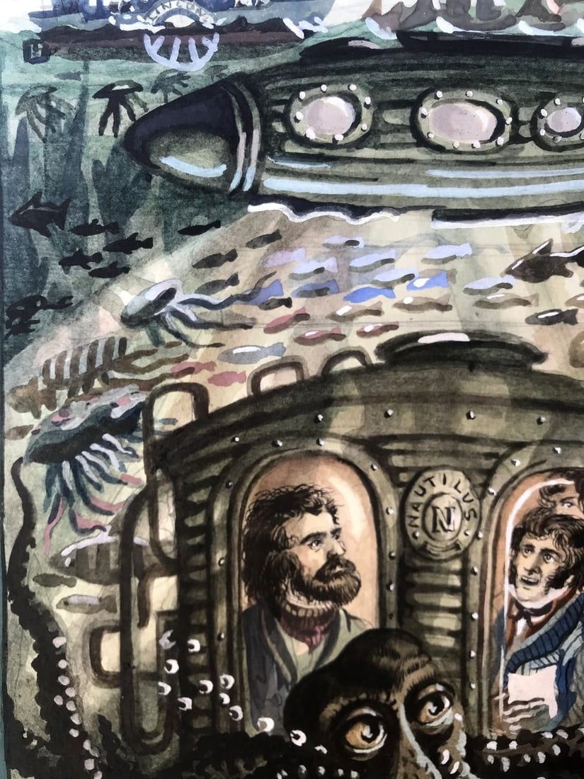 Watercolor painting Undersea world Alexander Arkadievich Litvinov - 4