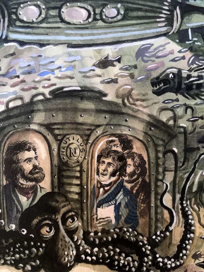 Watercolor painting Undersea world Alexander Arkadievich Litvinov - 6