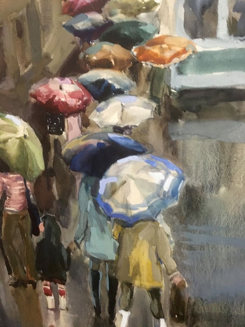 Watercolor painting Rain Palazhchenko Irina - 7