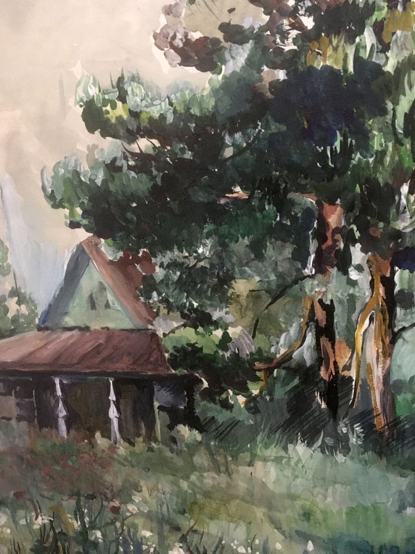 Watercolor painting House on the outskirts Palazhchenko Irina - 6