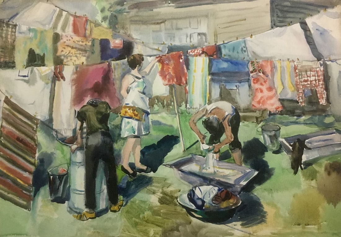 Watercolor painting Cleaning Palazhchenko Irina (1 of 8)