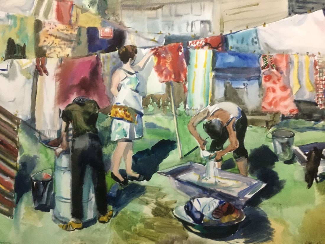 Watercolor painting Cleaning Palazhchenko Irina - 3