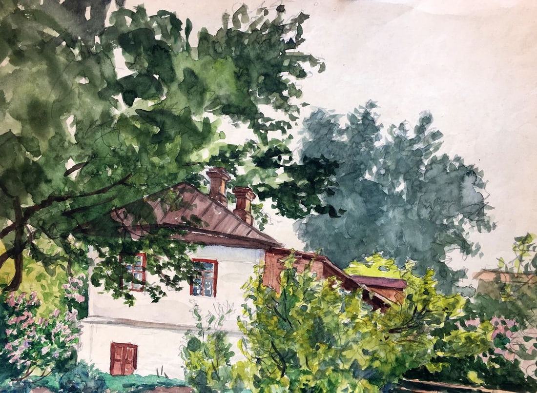 Watercolor painting Summer day (1 of 8)
