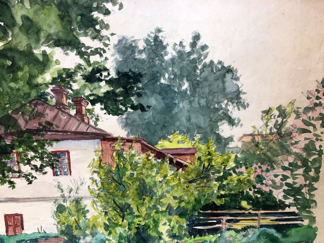 Watercolor painting Summer day - 3