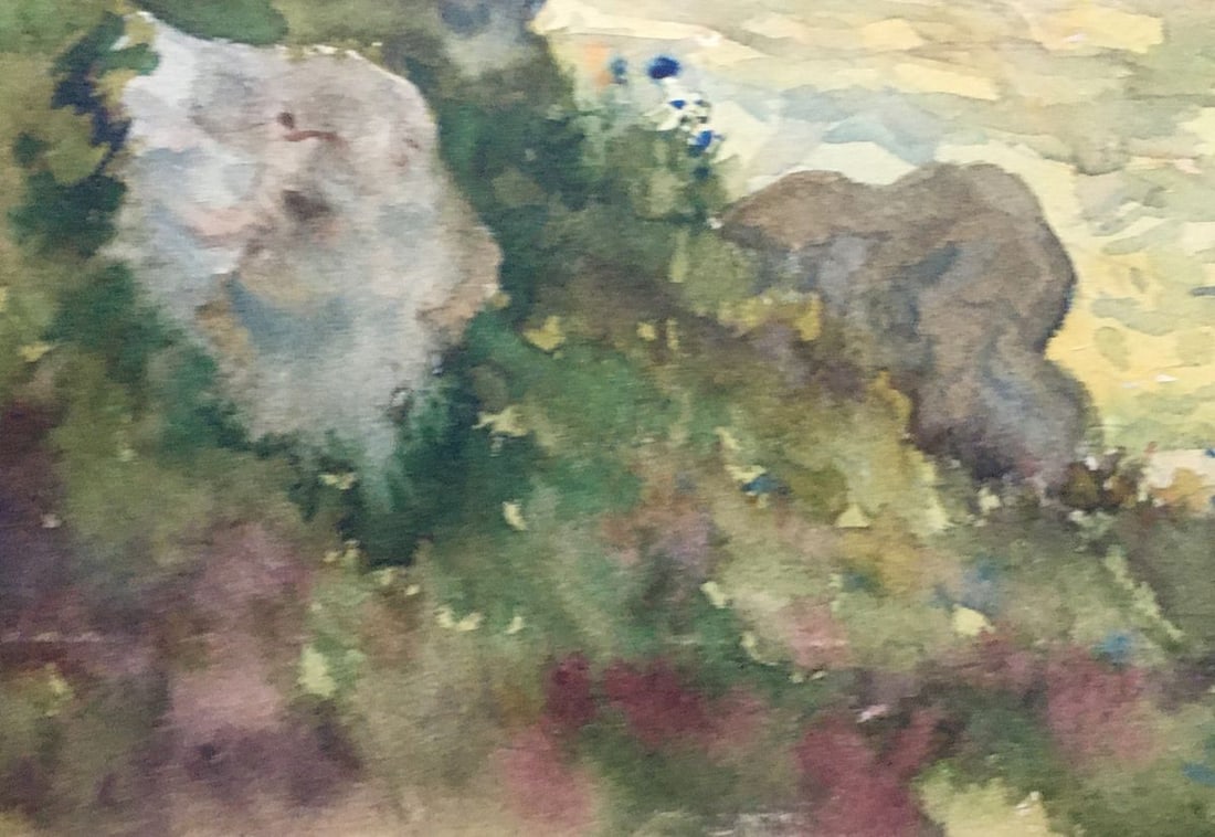 Watercolor painting Mountain landscape Dmitry Lednev - 3