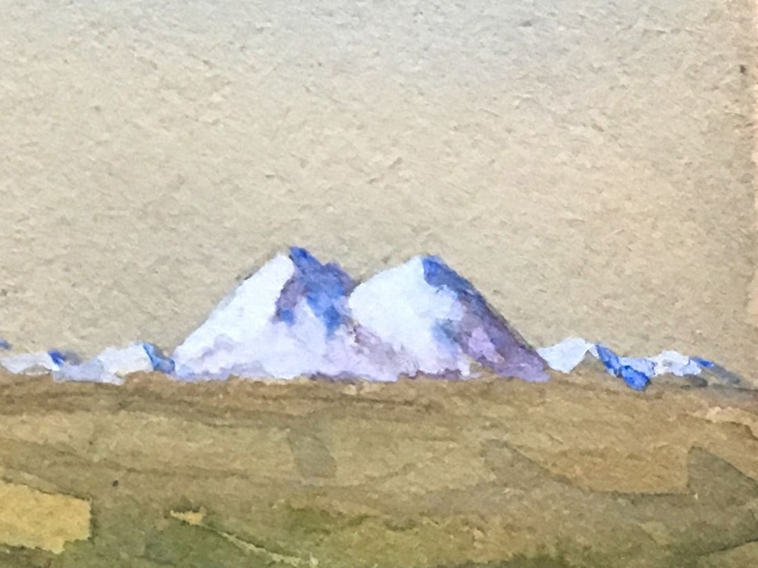 Watercolor painting Mountain landscape Dmitry Lednev - 6