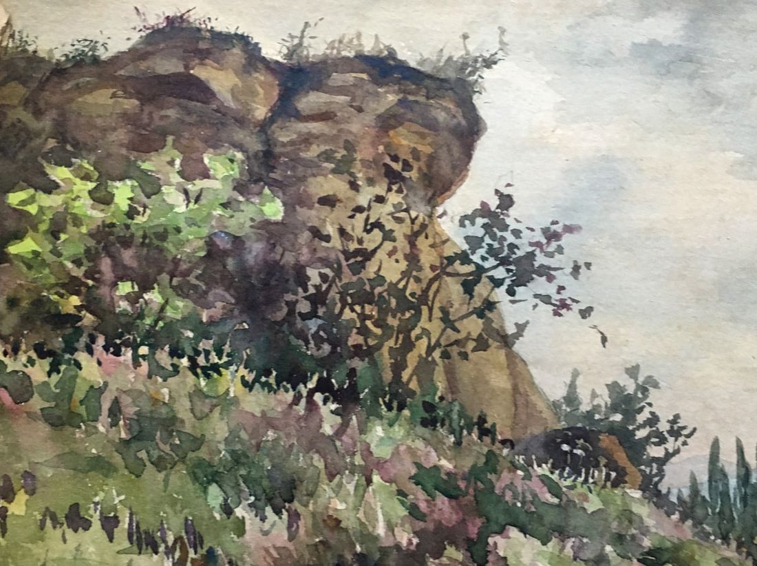 Watercolor painting Cliffs Dmitry Lednev - 6