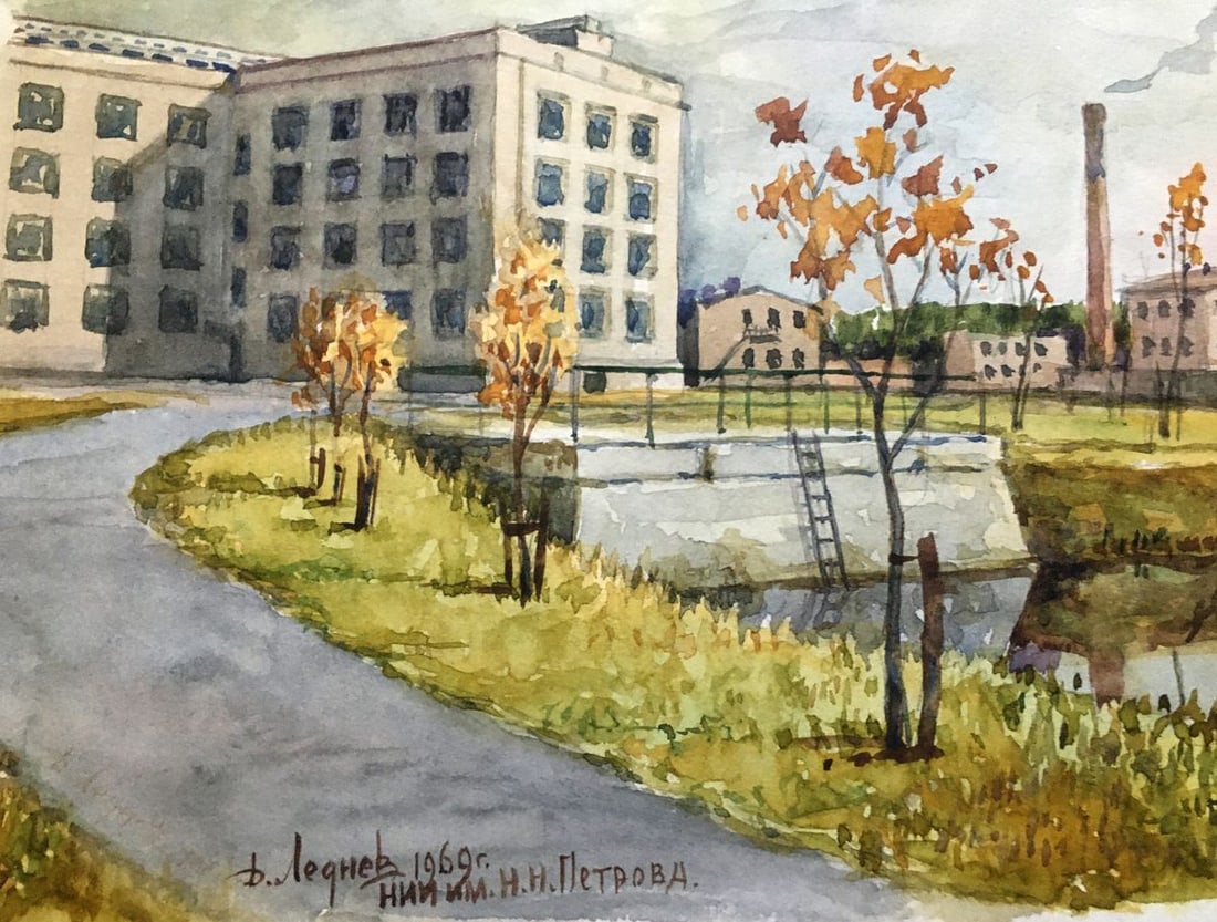 Watercolor painting Factory Dmitry Lednev - 5