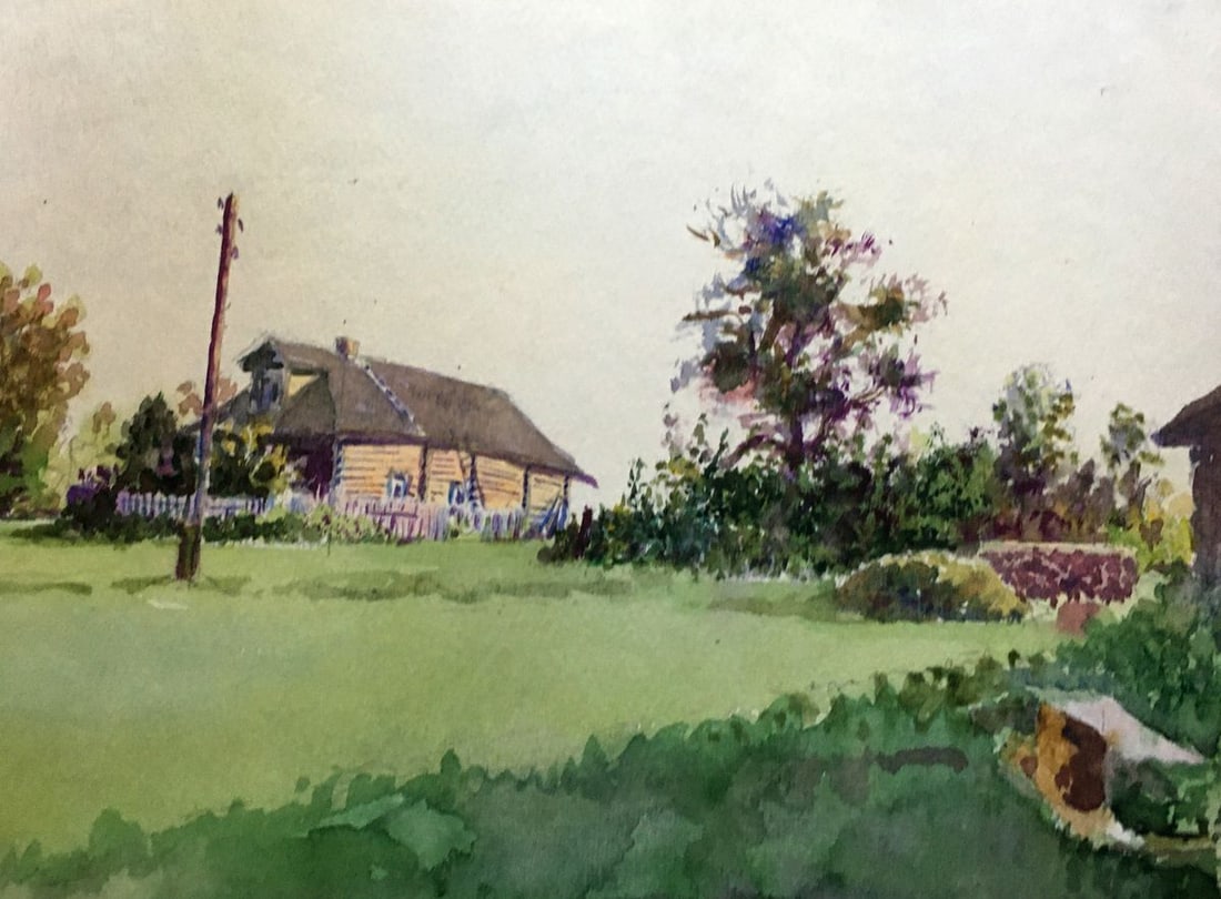 Watercolor painting Motherland Dmitry Lednev - 3