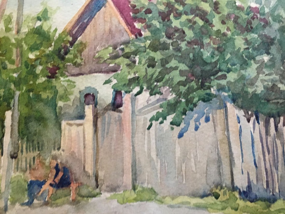 Watercolor painting Street Dmitry Lednev - 4