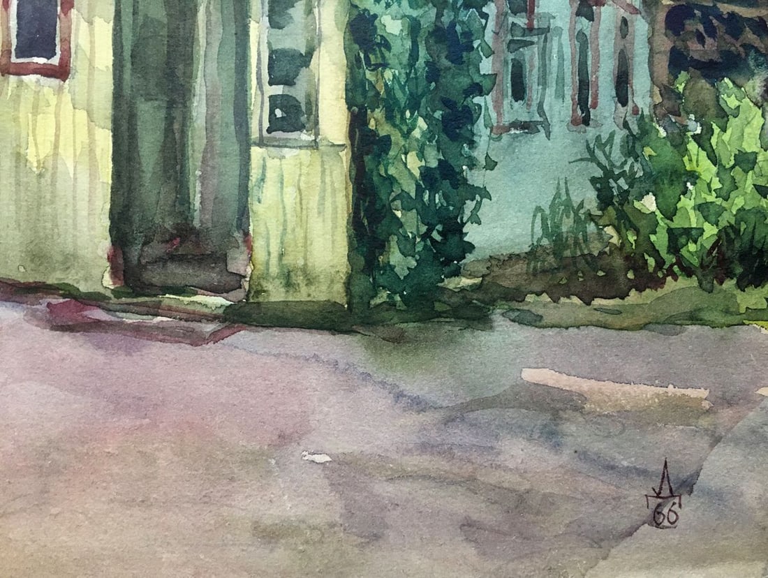 Watercolor painting Summer morning Dmitry Lednev - 2