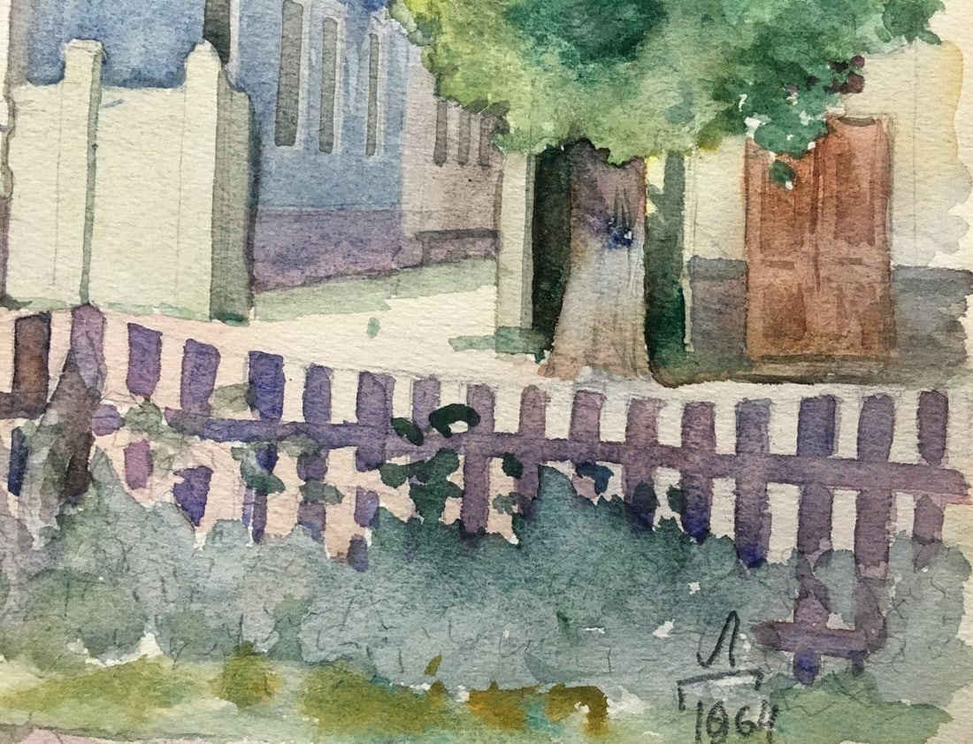 Watercolor painting Museum Dmitry Lednev - 3