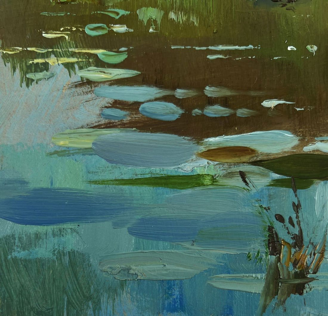 Oil painting River flows through rocky cliffs Yuriy Suprunchuk - 7