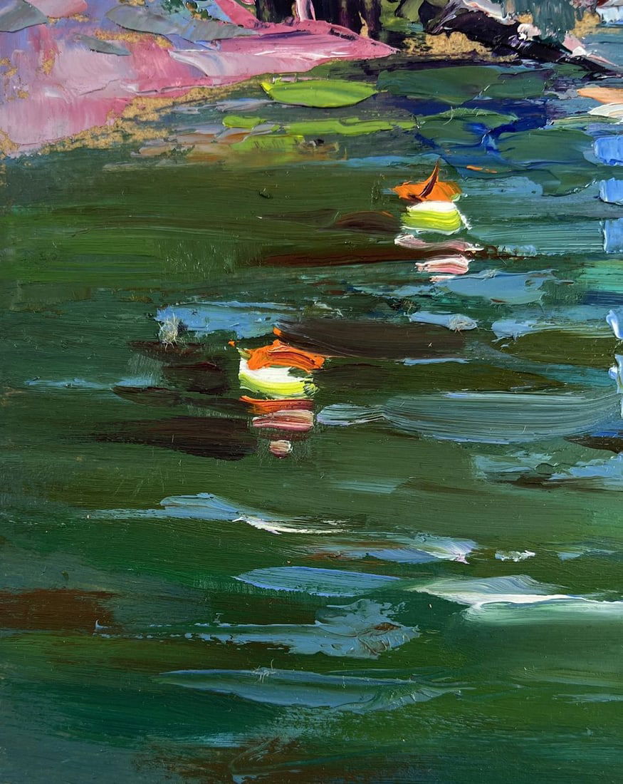 Oil painting City river in summer Yuriy Suprunchuk - 7