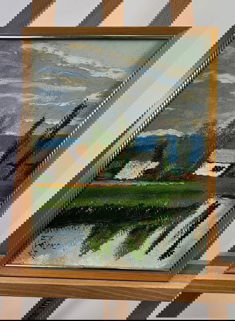 Oil painting The comfort of rural silence Oleksandr Gukalov: Title: Oil painting The comfort of rural silence Oleksandr Gukalov Description: NoAAA5562 The Oil painting Canvas titled "The comfort of rural silence" radiates a sense of calmness, stillness, and tim