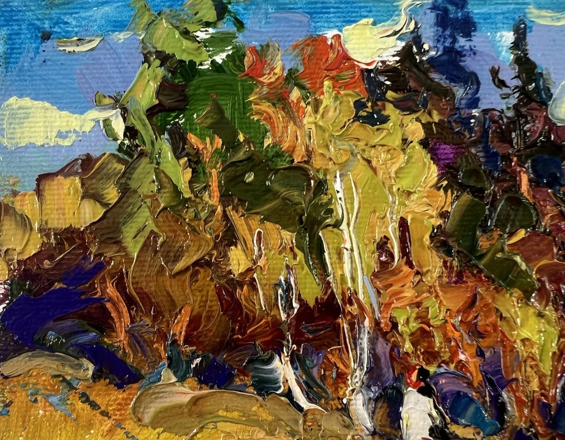 Oil painting Over the river Oksana Ivanyuk - 7