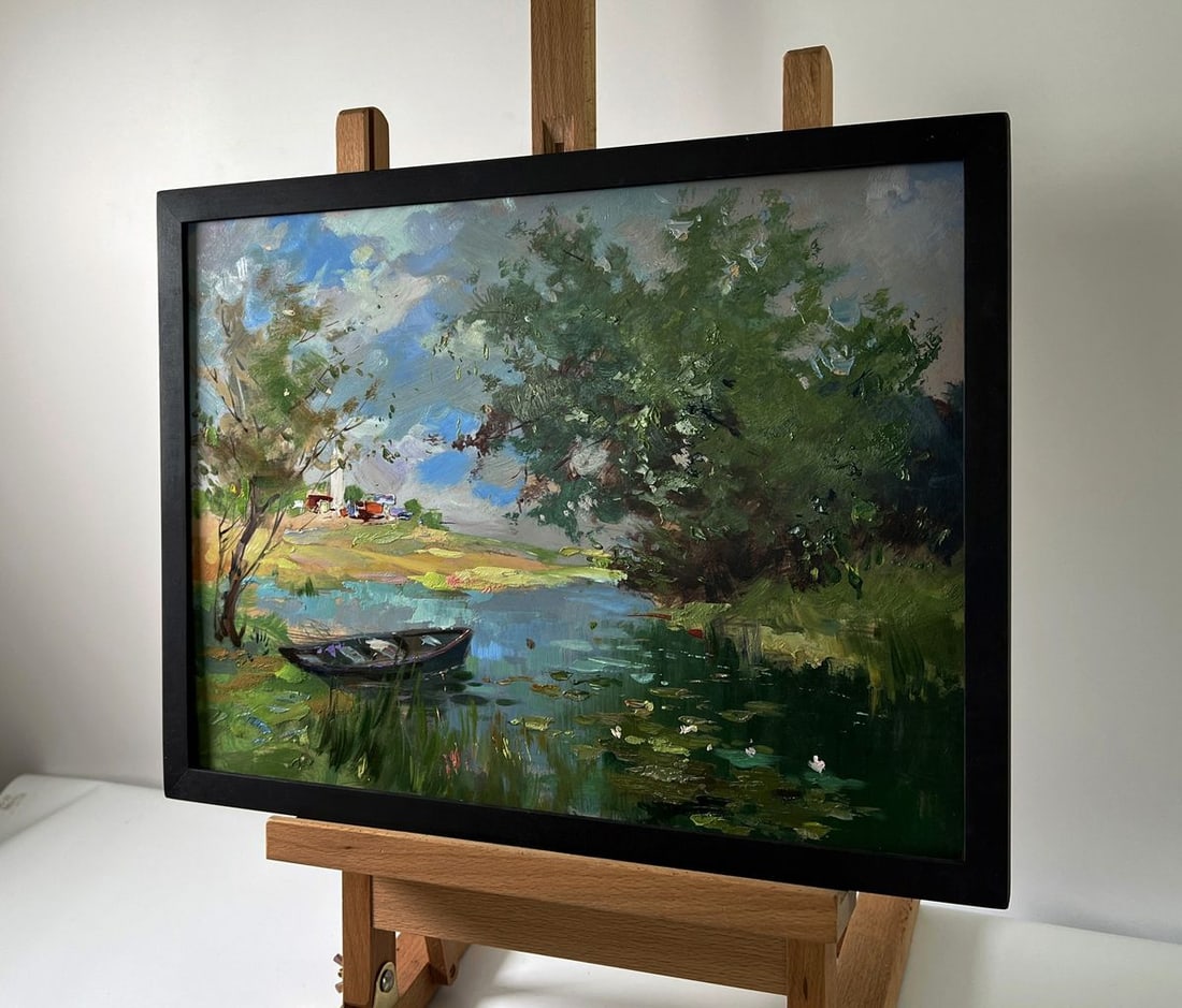 Oil painting River near the village Yuriy Suprunchuk - 2