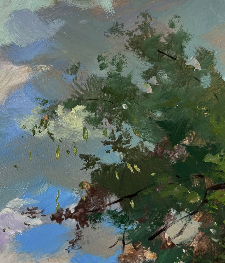 Oil painting River near the village Yuriy Suprunchuk - 5